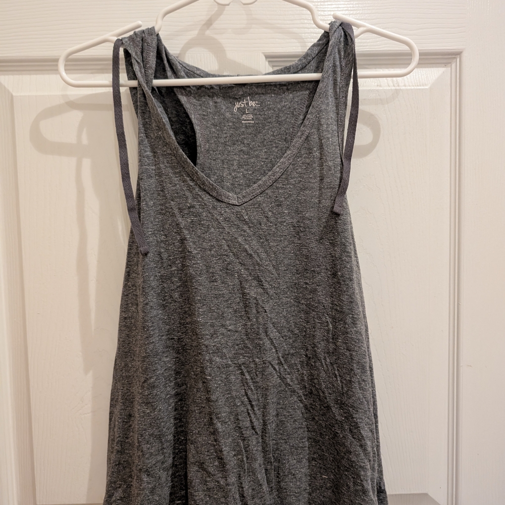 Just Be Women's Gray Tank Top